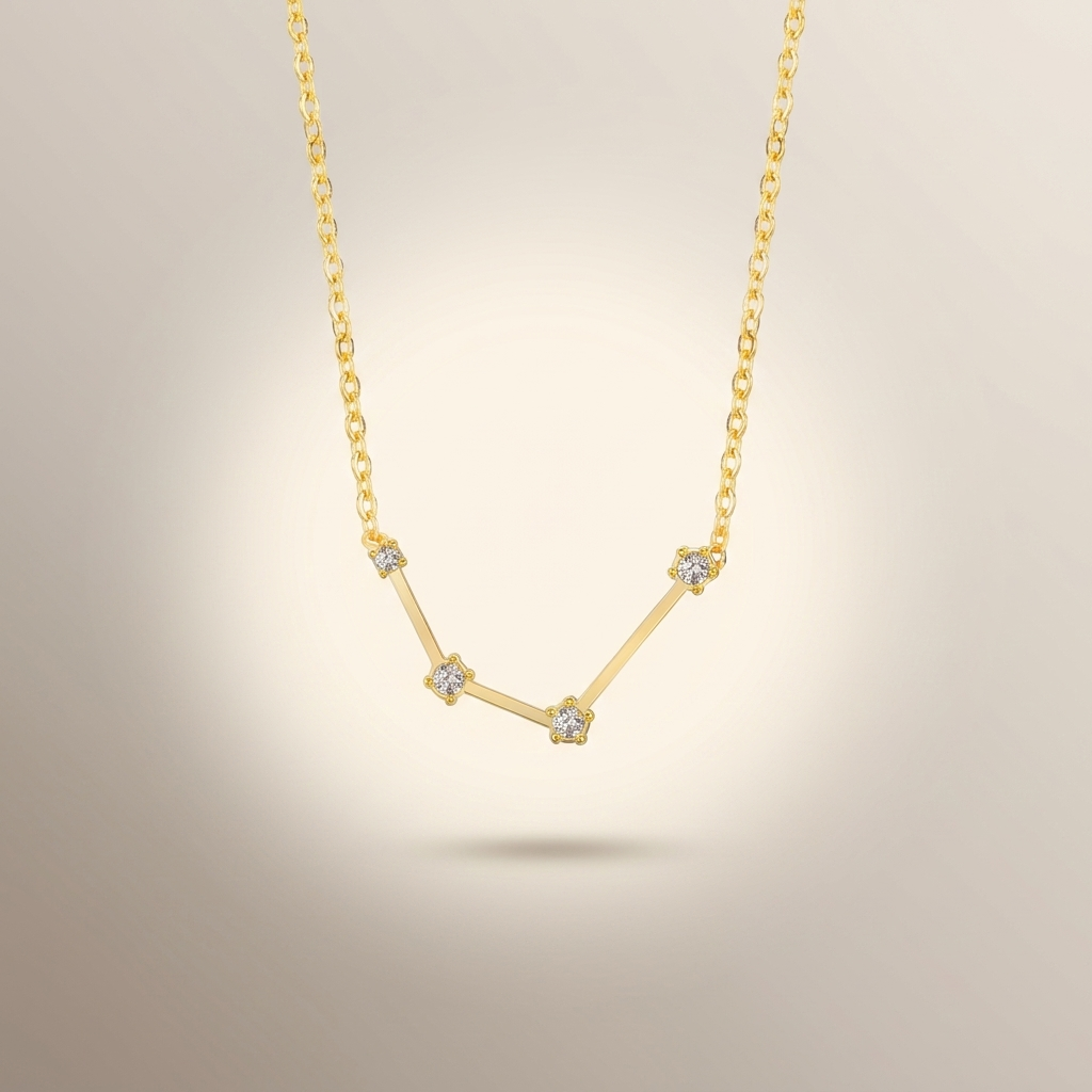 Wassermann Sternzeichen-Kette Gold