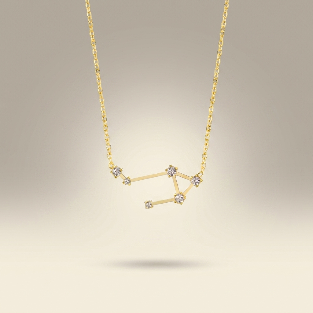 Waage Sternzeichen-Kette Gold