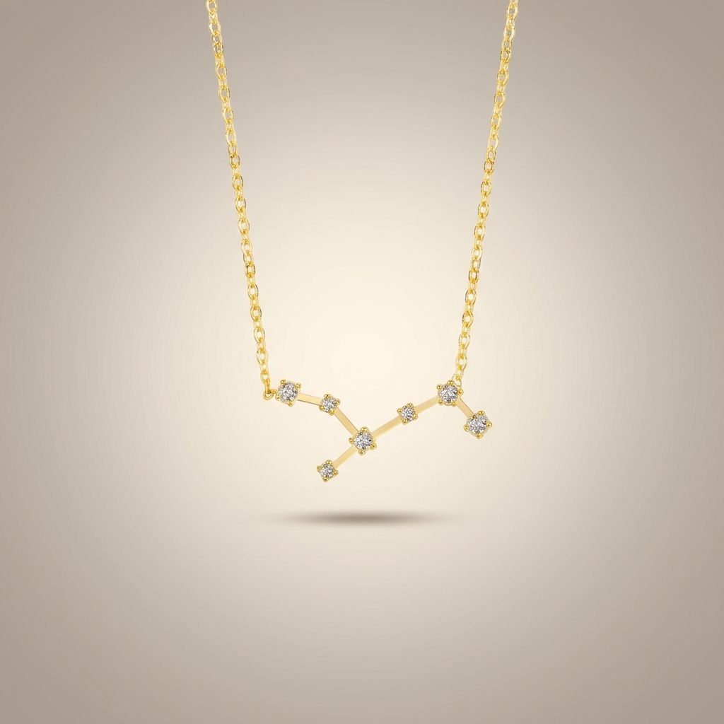 Jungfrau Sternzeichen-Kette Gold